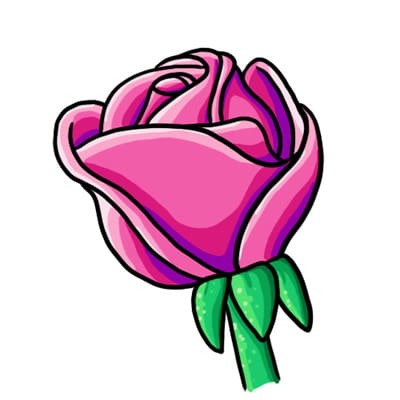 1-pink-rose-clip-art-l - Learn About Nature