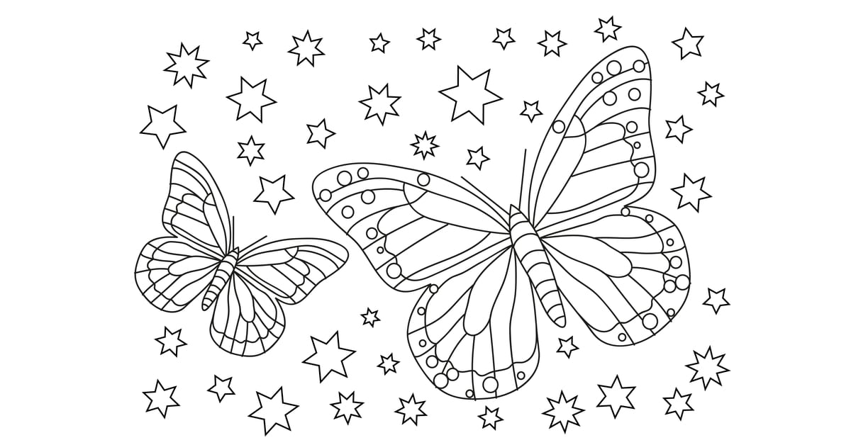 Butterfly Coloring Pages & Drawings - Learn About Nature